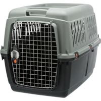 TRIXIE Giona 5 transportbox - Gerecycled - M: 60 × 61 × 81 cm - Antraciet en grijsgroen