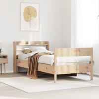 Bedframe zonder matras massief grenenhout 75x190 cm