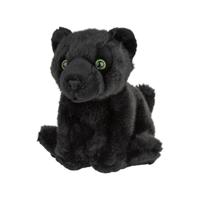 Nature Planet pluche panter - zwart - 18 cm - knuffeldier - panter knuffels