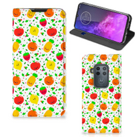 Motorola One Zoom Flip Style Cover Fruits - thumbnail