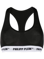 Philipp Plein brassière de sport à bande logo - Noir - thumbnail