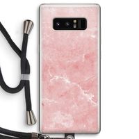Roze marmer: Samsung Galaxy Note 8 Transparant Hoesje met koord