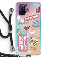 Positivity: Oppo A92 Transparant Hoesje met koord
