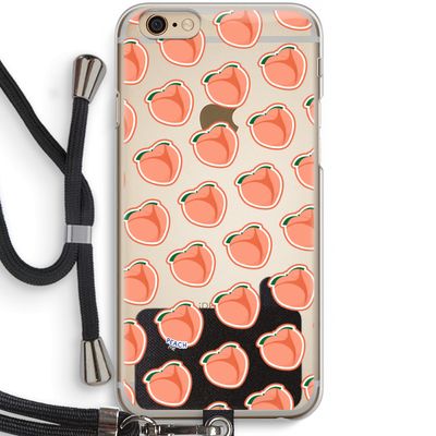 Just peachy: iPhone 6 / 6S Transparant Hoesje met koord