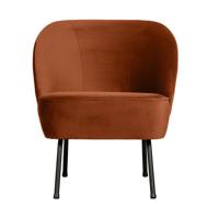 WOOOD Fauteuil 'Vogue' Velvet, kleur Roestbruin