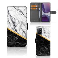 OnePlus 8T | Bookcase | Marmer Wit Zwart - Origineel Cadeau Man