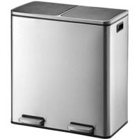 KITCHEN MOVE Keukenbak met selectief sorteerpedaal - Staal 60L (30 + 30) MAJOR