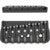 Hipshot 7-String Fixed Guitar Bridge .175 Inch Black met stalen zadels en 4.5 mm grondplaat