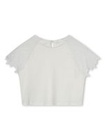 Chloé Kids t-shirt en dentelle - Blanc