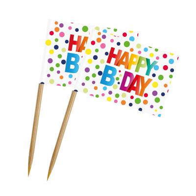 Folat BV Party prikkers happy birthday, 50st.