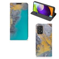 Samsung Galaxy A52 | Standcase | Marble Blue Gold