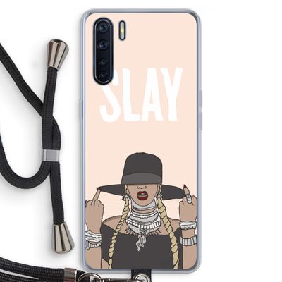 Slay All Day: Oppo A91 Transparant Hoesje met koord