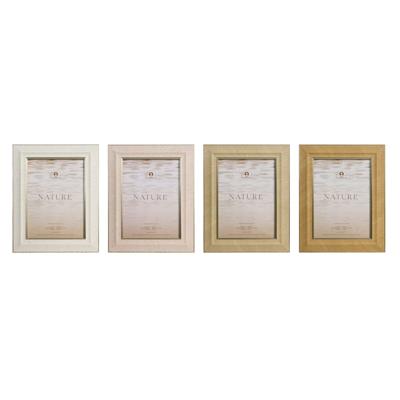 Fotolijsten Home ESPRIT Bruin Beige Kristal polyestyreen Scandi (4 Stuks)