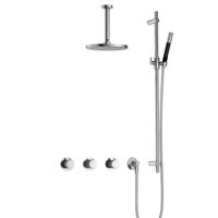 Hotbath Cobber X - CX7067 - Inbouw Regendoucheset - Chroom - 2 Stopkranen - Thermostatisch - Plafondbuis 15 cm - Hoofddouche 200 mm - Staafhanddouche - Glijstang 900 mm - Waterbesparend