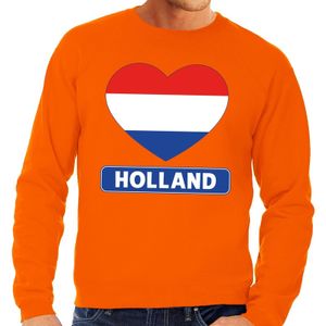 Oranje Holland hart vlag sweater heren