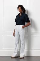 Studio Anneloes Flair Bnd Pinstripe Trousers 12751 Flared 1169 Off White/dark Blue