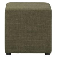 Leen Bakker - Hocker Nando - 45x45x45 Cm - Stof - Groen