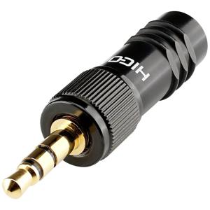 Hicon HI-J35S-SCREW-M Jackplug 3.5 mm Stekker, recht Aantal polen: 3 Stereo Zwart 1 stuk(s)