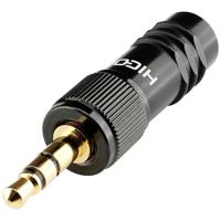 Hicon HI-J35S-SCREW-M Jackplug 3.5 mm Stekker, recht Aantal polen: 3 Stereo Zwart 1 stuk(s) - thumbnail