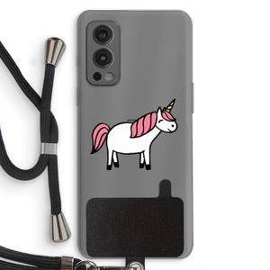 Eenhoorn: OnePlus Nord 2 5G Transparant Hoesje met koord