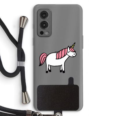 Eenhoorn: OnePlus Nord 2 5G Transparant Hoesje met koord