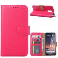 Nokia 3.2 (2019) Hoesje Roze met Pasjeshouder