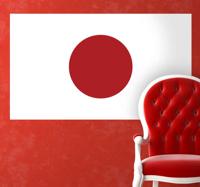 Muursticker vlag Japan