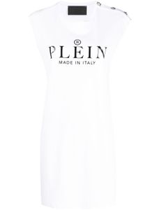 Philipp Plein robe à logo imprimé - Blanc