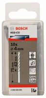 Bosch Accessories 2608585880 HSS Metaal-spiraalboor 4 mm Gezamenlijke lengte 75 mm Kobalt DIN 338 Cilinderschacht 10 stuk(s) - thumbnail