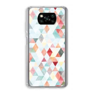 Gekleurde driehoekjes pastel: Xiaomi Poco X3 Pro Transparant Hoesje