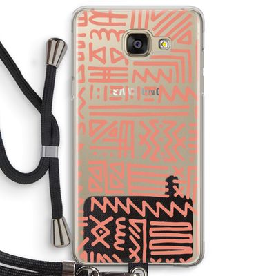 Marrakech Pink: Samsung Galaxy A5 (2016) Transparant Hoesje met koord