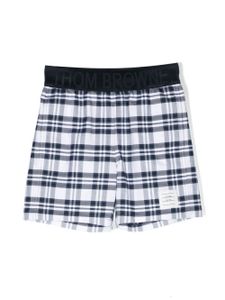 Thom Browne Kids short en serge de coton - Bleu