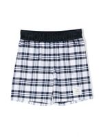 Thom Browne Kids short en serge de coton - Bleu