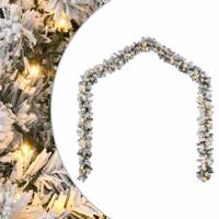 VidaXL Kerstslinger met led-verlichting 5 m pvc groen