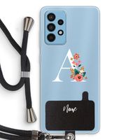 Pink Bouquet: Samsung Galaxy A52 Transparant Hoesje met koord