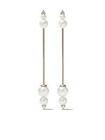 Mizuki boucles d'oreilles longues Sea of Beauty en or 14ct