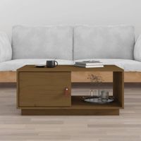 Salontafel 80x50x35,5 cm massief grenenhout honingbruin - thumbnail