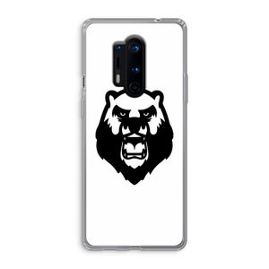 Angry Bear (white): OnePlus 8 Pro Transparant Hoesje