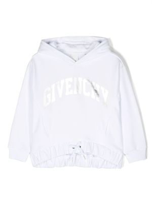 Givenchy Kids hoodie zippé à logo floqué - Blanc