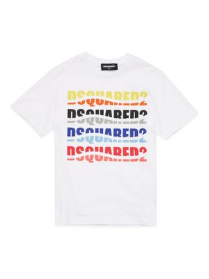 DSQUARED2 KIDS t-shirt en coton à logo imprimé - Blanc