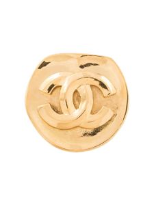 CHANEL Pre-Owned broche à logo - Or