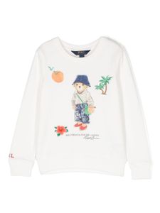 POLO RALPH LAUREN KIDS t-shirt à imprimé ours - Blanc