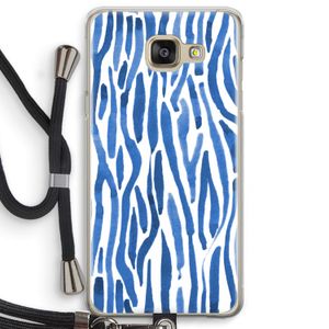 Blauwe nerven: Samsung Galaxy A5 (2016) Transparant Hoesje met koord