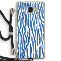Blauwe nerven: Samsung Galaxy A5 (2016) Transparant Hoesje met koord