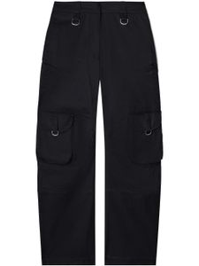 Off-White pantalon droit en coton à poches cargo - Noir