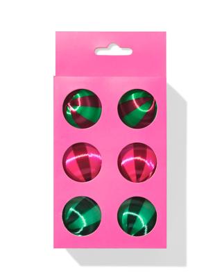 HEMA Kerstballen set 4.4cm satijn - 6 stuks (multi)