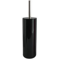 MSV Porto Toilet/wc-borstel in houder - kunststof - zwart - 38 cm   -