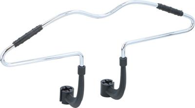 Dunlop auto kledinghanger voor hoofdsteun 42,5x3x14,3cm chroom/zilver