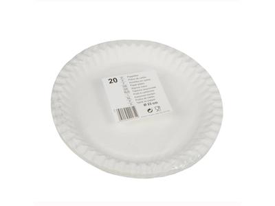 20 Borden, karton Ø23cm grijswit
