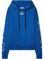 Off-White hoodie à broderies - Bleu